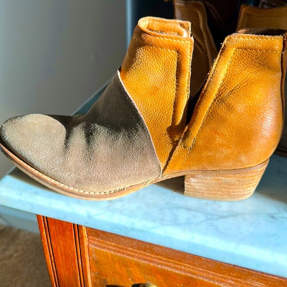 Free People Leather and Suede Booties Size 10 - Picture 4 of 11